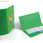 Porta documenti in plastica colorato personalizzabile due tasche trasparenti