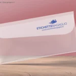 porta documento da viaggio trasparente una tasca e patta