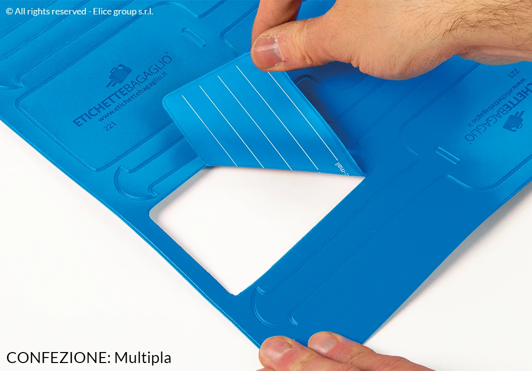 Targhetta bagaglio aereo persanalizzabile in plancia