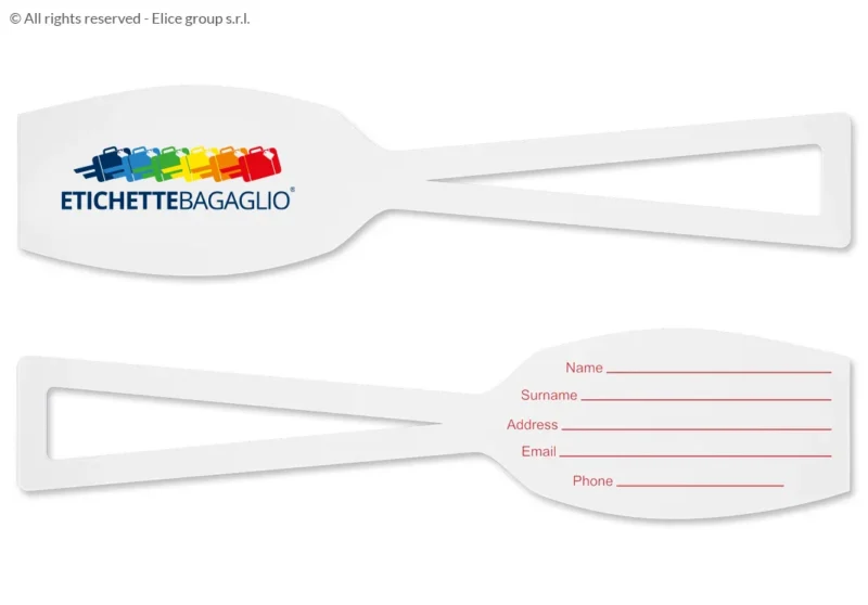 Targhetta in Plastica Colorata Semiovale