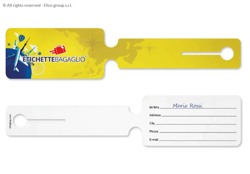 Etichetta per Valigia Personalizzabile in digitale