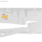 coppia di etichette bagaglio riciclabili stampate