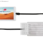 Etichetta Bagaglio PVC Trasparente con Laccetto in Tessuto