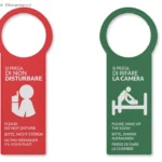 Cartellino per maniglie di hotel e alberghi personalizzabile robusto pvc