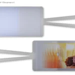 Etichetta bagaglio crociera trasparente con cartoncino