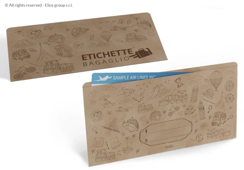 porta documenti tasca singola in carta ecologica