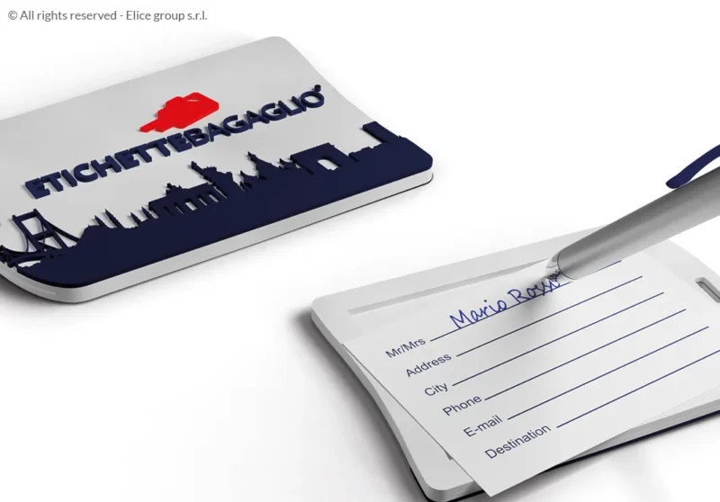 Etichetta Valigia con Effetto 3D