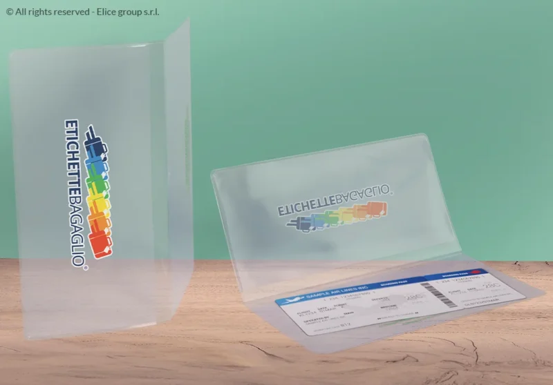 Porta documenti Trasparente con DUE tasche interne