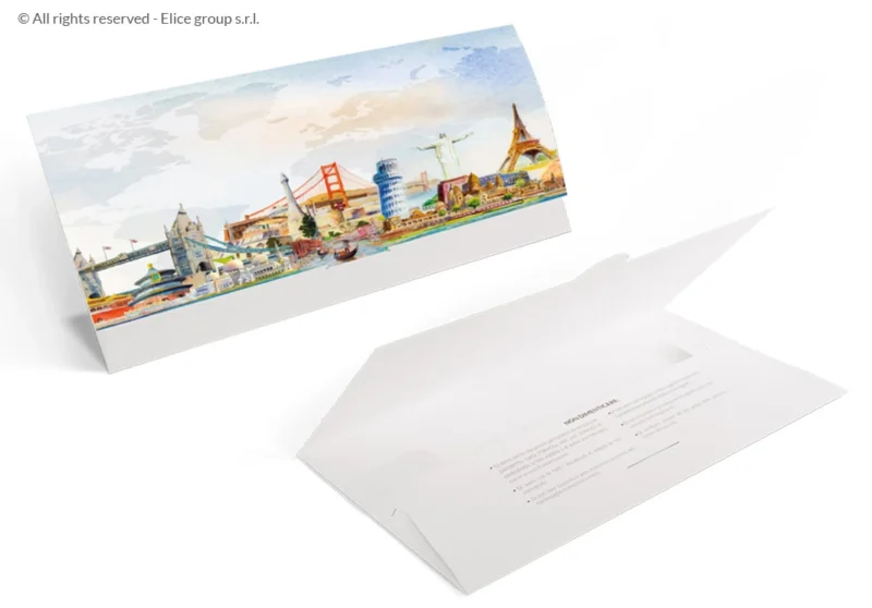 porta documenti tasca singola in carta ecologica