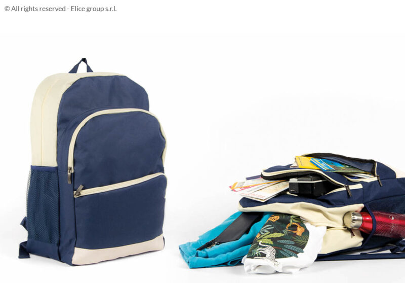 ED03 zaino a tre tasche capiente con spallacci rinforzati schienale imbottito