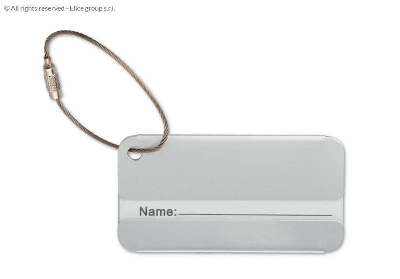 Porta nome da viaggio in alluminio