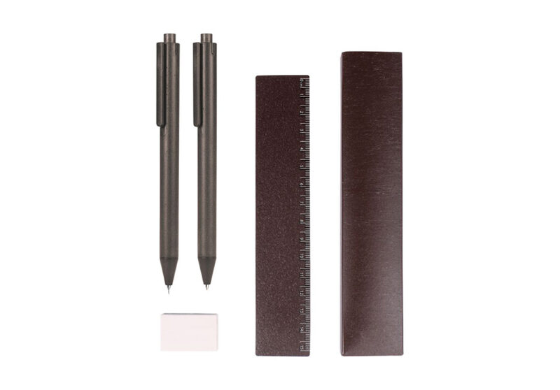 SLB11836 Set cancelleria al caffè con penna a sfera