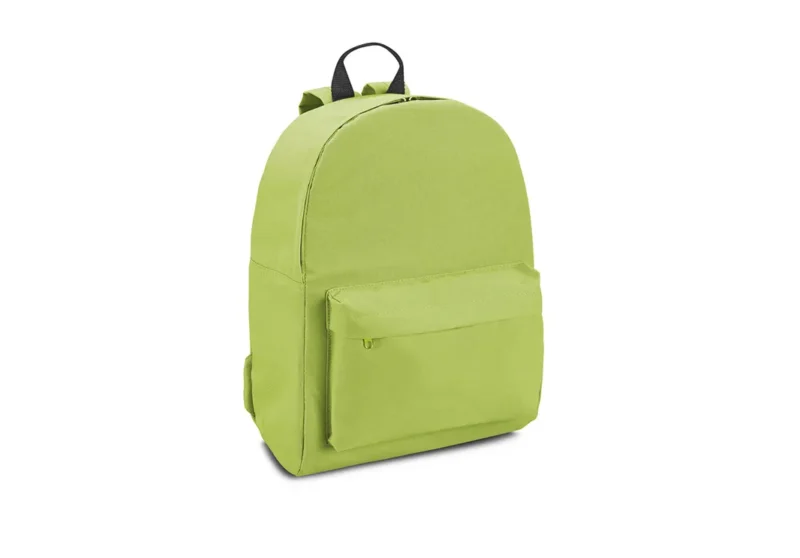 SK92667 Zaino con tasca frontale e con zip verde