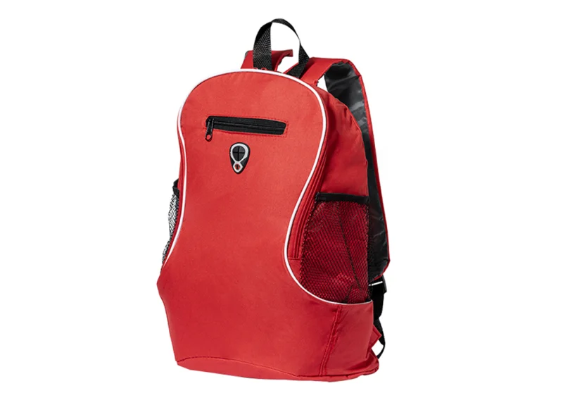 AT4057_Zaino poliestere rosso laterale