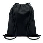 MO6997_Sacca poliestere con tasca esterna nero