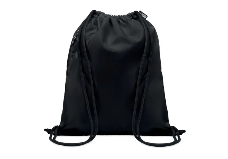 MO6997_Sacca poliestere con tasca esterna nero