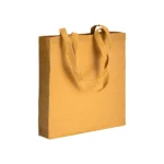 SP17153_Shopper in cotone 150 g con soffietto giallo