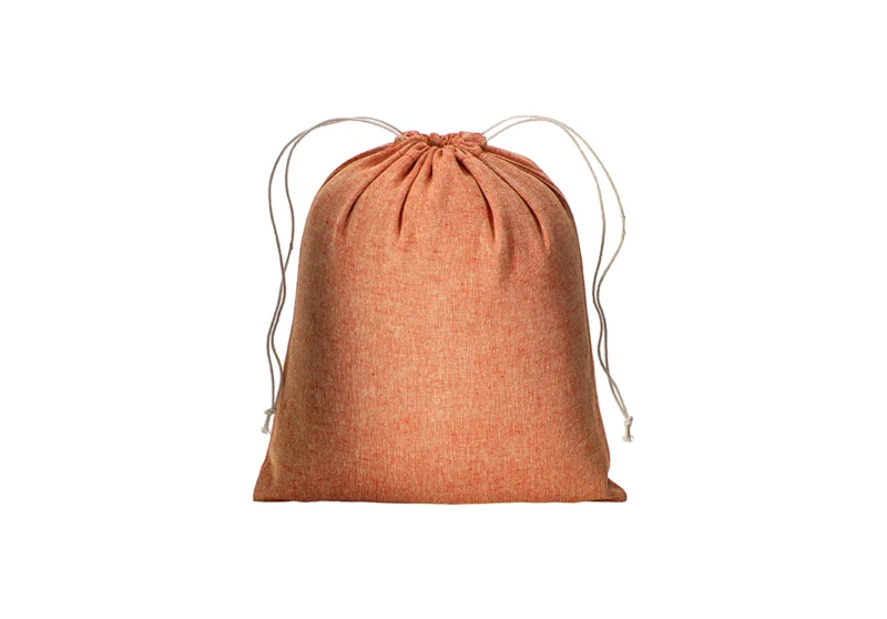 SP21110_Sacca in cotone riciclato 25x30 arancione