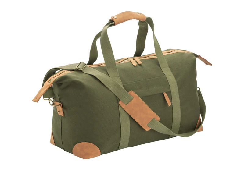 SP23102_Borsa in canvas verde scuro