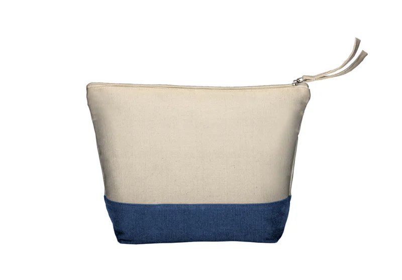 SP23117_Beauty case con chiusura a zip naturale blu