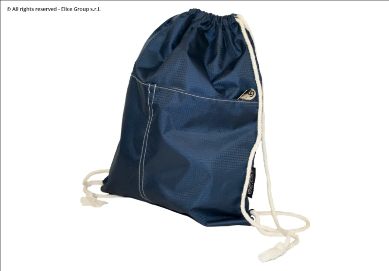 zaino sacca con tasca esterna con zip