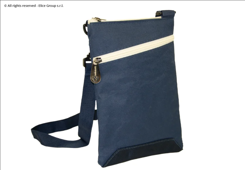 borsellino con tracolla con tasca laterale e centrale