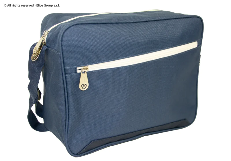 fronte borsa con tracolla con tasca in zip