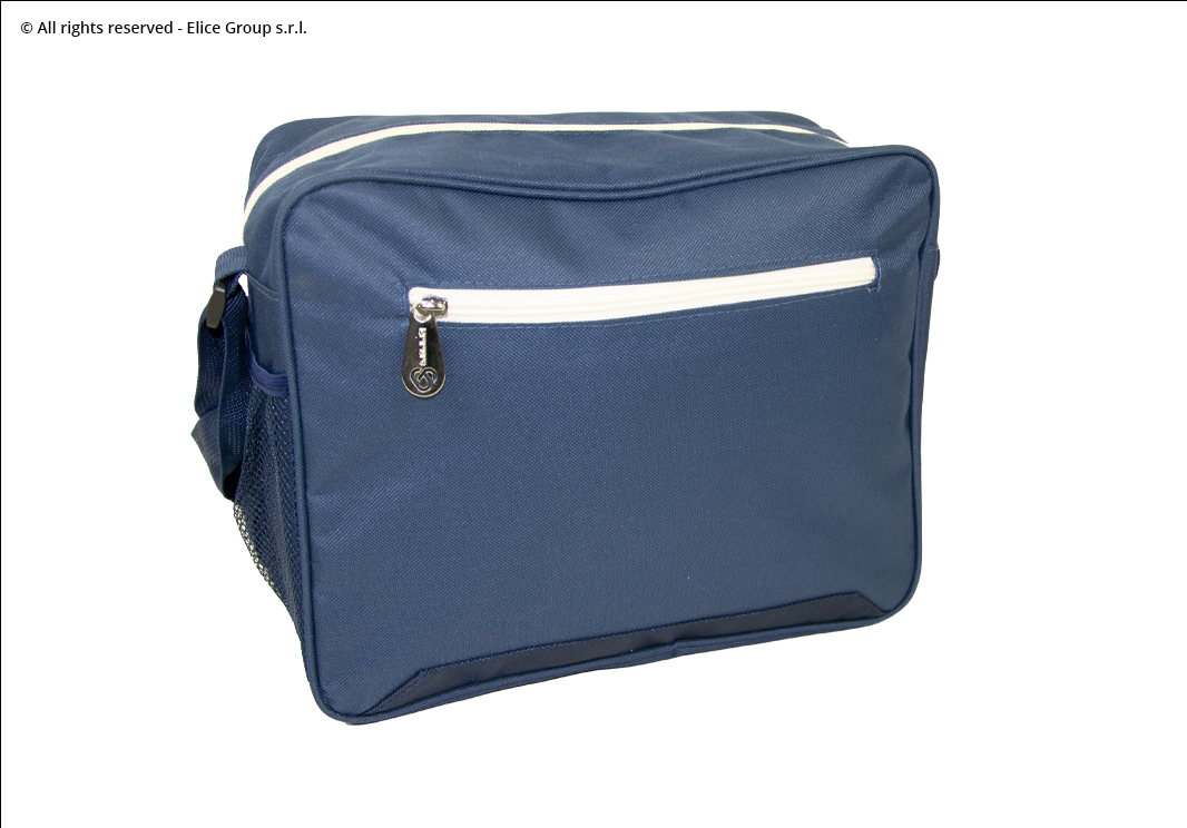 retro borsa con tracolla chiusa e taschino in rete