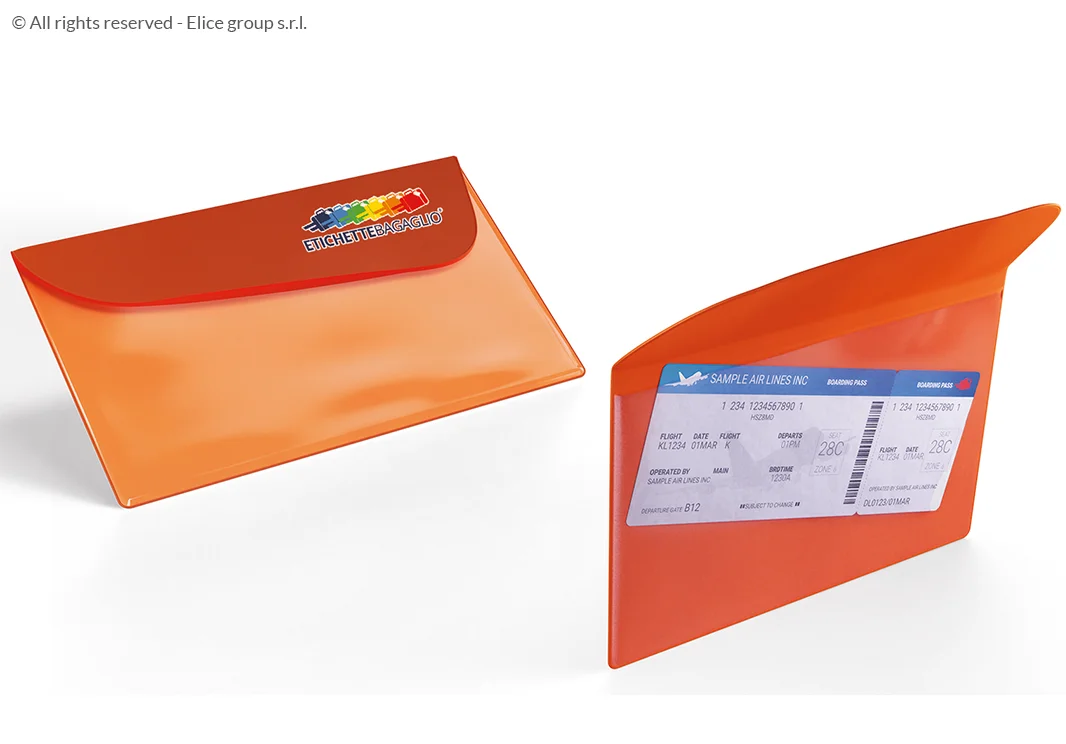 Porta documenti grande con tasca e chiusura con patta