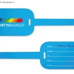 Targhetta bagaglio aereo chiusura linguetta