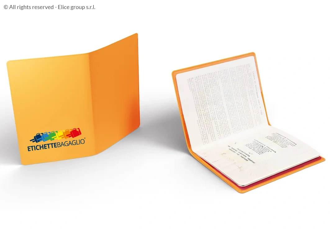 Porta passaporto colorato a due tasche